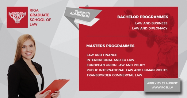 Open House for Bachelor and Masters programmes at Riga Graduate School of Law