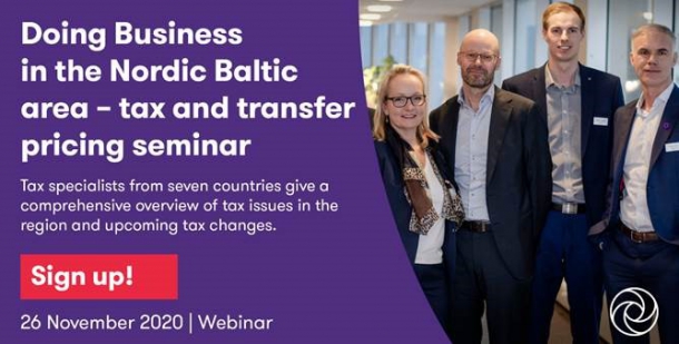 Doing Business in the Nordic Baltic area – tax and transfer pricing trends seminar