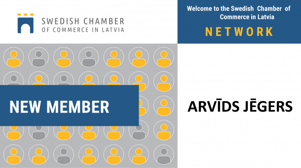 Chamber welcomes a new member - ARVĪDS JĒGERS